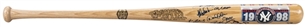 1998 New York Yankees Team Signed Cooperstown World Championship Commemorative Bat With 28 Signatures Including Jeter, Rivera, Raines & Torre (LE 4/98) (Beckett)